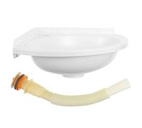 Lavabo de Pared Pequeño Compacto, de Plástico, para Baños y Dormitorios | Montaje en Pared, Estructura Ligera y Fácil de Limpiar, Diseño Ahorrador de Espacio para Baños Pequeños