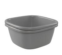 Lavabo de Plástico PP Grande Rectangular Multifunción para Pies y Rostro | Ahorra Agua, Rendimiento Duradero, Uso en Cocina, Gris, Formato Amplio para Tareas Domésticas