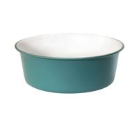 Lavabo de Plástico Redondo Multifunción para Cocina y Baño Portátil | Plástico, Abertura Amplia y Superficie Lisa, Diseño Bicolor Moderno, para Remojo de Ropa y Uso Diario