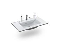 Lavabo de resina rectangular en blanco 80x45 cm nilo blanco blanco 80x45 cm