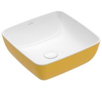 Lavabo de sobremesa Artis de Villeroy & Boch, 410x410mm, sin rebosadero, 417841BCW9, Color: Verano indio