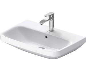 Lavabo DuraStyle 65cm de Duravit con rebosadero, con bancada de grifo, 1 agujero de grifo, 2319650000, Color: Blanco