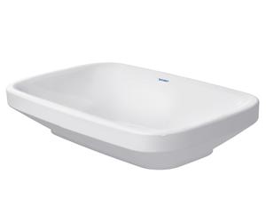 Lavabo DuraStyle de Duravit sobre encimera de 60 cm sin rebosadero, sin banco con orificio para grifo, 0349600000, Color: Blanco