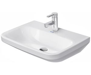 Lavabo DuraStyle Med 60cm de Duravit, sin rebosadero, con bancada de grifo, 1 agujero de grifo, 2324600000, Color: Blanco