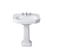 Lavabo Duravit 1930, 70x50cm, con rebosadero, 1 agujero de grifo perforado, 2 agujeros de grifo preperforados, 04387000001, Color: Blanco con Wondergliss