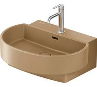 Lavabo Duravit Balcoon, con grifería, 1 agujero para grifo, con rebosadero, con válvula push-open, anchura 600mm, 241160AM00, Color: Arcilla terra Mate