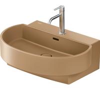 Lavabo Duravit Balcoon, con grifería, 1 grifo, con rebosadero, con válvula PUSH, anchura 650mm, 241165AM00, Color: Arcilla terra Mate