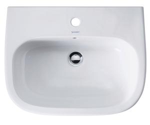 Lavabo Duravit D-Code, con agujero para grifo, con rebosadero, 600x460x175mm, blanco brillo intenso, 2310600000