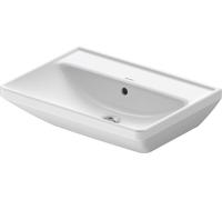 Lavabo Duravit D-Neo, 600x440mm, sin agujero para grifo, con rebosadero, blanco alto brillo, 2366600060