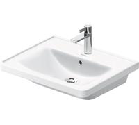 Lavabo Duravit D-Neo, 600x480mm, 1 agujero para grifo, con rebosadero, blanco alto brillo, 2367600000
