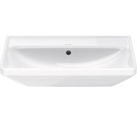 Lavabo Duravit D-Neo, 650x440mm, sin agujero para grifo, con rebosadero, blanco alto brillo, 2366650060