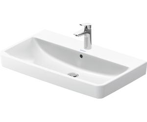 Lavabo Duravit nº 1, 1 agujero para grifo, con rebosadero, 800x460mm, parte inferior acristalada, 23758000002