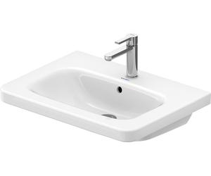 Lavabo Duravit para muebles DuraStyle 65cm con rebosadero, con banco para grifo, 1 agujero para grifo, 2320650000, Color: Blanco