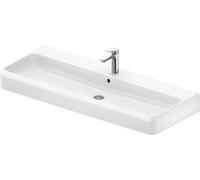 Lavabo Duravit Qatego, 1200x470mm, con rebosadero, parte inferior acristalada, DuraCeram, 2382120000, Color: 1 orificio para grifo