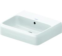 Lavabo Duravit Qatego, 500x420mm, con rebosadero, parte inferior acristalada, 2382500060, Color: sin orificio para grifo