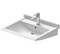Lavabo Duravit Starck 3 Vital 60cm, 1 agujero para grifo, 03096000001, Color: Blanco con Wondergliss