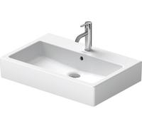 Lavabo Duravit Vero 700mm, pulido con rebosadero, con banco de toma de corriente, 1 toma de corriente, 0454700027, Color: Blanco