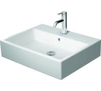 Lavabo Duravit Vero Air 60x47cm, con rebosadero, con banco con agujero para grifo, sin agujero para grifo, pared trasera lijada y acristalada, 2352600060, Color: Blanco