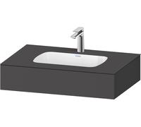 Lavabo empotrado con consola Collection One de Duravit, 800x550x170mm, QA4690049490000, Color: Grafito mate