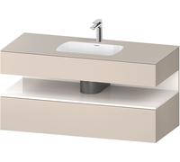 Lavabo empotrado Duravit Collection One con base de lavabo consola, 1200x550x600mm, hueco blanco alto brillo, QA4787022830010, Color: Taupe supermatt/con iluminaciÃ³n de nicho