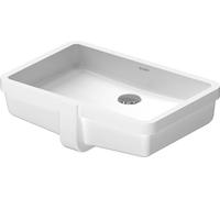 Lavabo empotrado Duravit Vero 48cm blanco con rebosadero, sin banco para el grifo, Color: Blanco