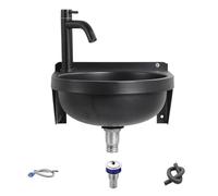 Lavabo esquinero pequeño con grifo - Acero inoxidable 304 | Kit de mini lavabo de tocador de 32 cm - Lavandería moderna para baño RV | Lavamanos de pared | Restaurante Cafetería Hotel Baño público Est