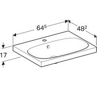 Lavabo Geberit Acanto 650x170x480mm