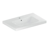 Lavabo Geberit iCon Light, 75 cm x 48 cm, con agujero para grifo, con rebosadero,501839, 501839002, Color: blanco/ KeraTect - CM