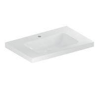 Lavabo Geberit iCon Light, 75 cm x 48 cm, con agujero para grifo, sin rebosadero,501839, 501839006, Color: blanco/ KeraTect - CM