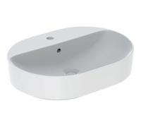 Lavabo Keramag VariForm Countertop elÃptico, 600x450mm, con agujero para grifo, con rebosadero, Color: Blanco, con KeraTect - 500.777.00.2