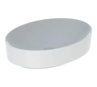 Lavabo Geberit VariForm Countertop oval, 550x400mm, sin agujero para grifo, sin rebosadero, 500771012, Color: Blanco - CM