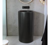 Lavabo Independiente Color Grafito - 460mm x 445mm (Sin Agujeros para la Grifería) - Elements