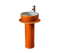 Lavabo independiente Lavabo de pedestal cerámica for baño Orange Home, con grifo y desagüe