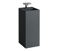 Lavabo LAUFEN Kartell, independiente, 3 agujeros para grifos, sin rebosadero, 375x435x900, H8113317581581, Color: Grafito mate
