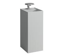 Lavabo LAUFEN Kartell, independiente, 3 agujeros para grifos, sin rebosadero, 375x435x900, H8113317591581, Color: Gris mate