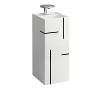 Lavabo LAUFEN Kartell, independiente, 3 agujeros para grifos, sin rebosadero, 375x435x900, H811331D021581, Color: Líneas negras