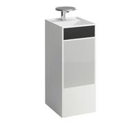Lavabo LAUFEN Kartell, independiente, 3 agujeros para grifos, sin rebosadero, 375x435x900, H811331D031581, Color: Superficies de color gris - negro