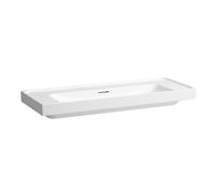 Lavabo LAUFEN Meda, empotrable, 1200x460mm, repisa a ambos lados, sin agujero para grifo, con rebosadero, H8141114001091, Color: Blanco con LCC