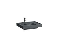 Lavabo LAUFEN MEDA, empotrable, repisa derecha, 600x460mm, 3 agujeros para grifo, con rebosadero, H8171117581081, Color: Grafito mate