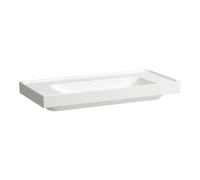 Lavabo LAUFEN Meda, encastrable, 1000x460mm, repisa a ambos lados, sin agujero para grifo, sin rebosadero, H8101194001121, Color: Blanco con LCC