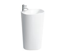 Lavabo LAUFEN Palomba Lavabo independiente con columna integrada, 1 agujero para grifo, sin rebosadero, 520x435x900, H8118040001041, Color: Blanco