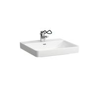 Lavabo LAUFEN Pro Liberty, sin barreras, 1 agujero para grifo, con rebosadero, 600x550mm, H8119500001041