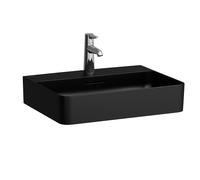 Lavabo LAUFEN VAL, bajo encimera, 3 agujeros para grifería, sin rebosadero, 550x420mm, H8102827161581, Color: Negro Mate