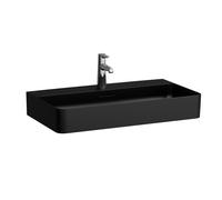 Lavabo LAUFEN VAL, bajo encimera, 3 agujeros para grifería, sin rebosadero, 750x420mm, H8102857161581, Color: Negro Mate