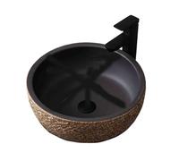 Lavabo Lavabo de encimera for exterior, balcón, baño interior, lavabo redondo, doméstico con accesorios Lavamanos