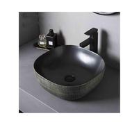 Lavabo Lavabo de encimera for exterior, interior, patio, baño, cerámica con accesorios Lavamanos