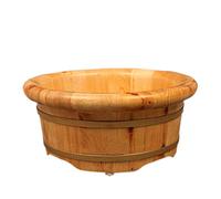 Lavabo, lavabo pequeño lavabo de madera maciza lavabo poco profundo, baño de pies de cubo de baño de madera natural cómodo, espesante lavado doméstico, lavabo-Woodcolor