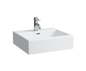 Lavabo Living City de LAUFEN, sin agujero para grifo, con rebosadero, 50x46 cm, blanco., H8174310001091