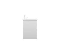 Lavabo mineral fundido burgbad Fiumo con mueble de lavabo, anchura 470mm, SGGU047RF3956G0223, Color: Blanco mate / Blanco mate, mango blanco mate G0223