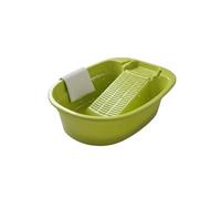 Lavabo Multiusos Tina de lavado plástico con tabla lavar integrada gruesa y diseño 2 en 1 gran capacidad(Fruit Green)